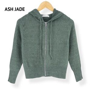 Zenana full zip hoodie sweater XL Heathered look Ash Jade washed